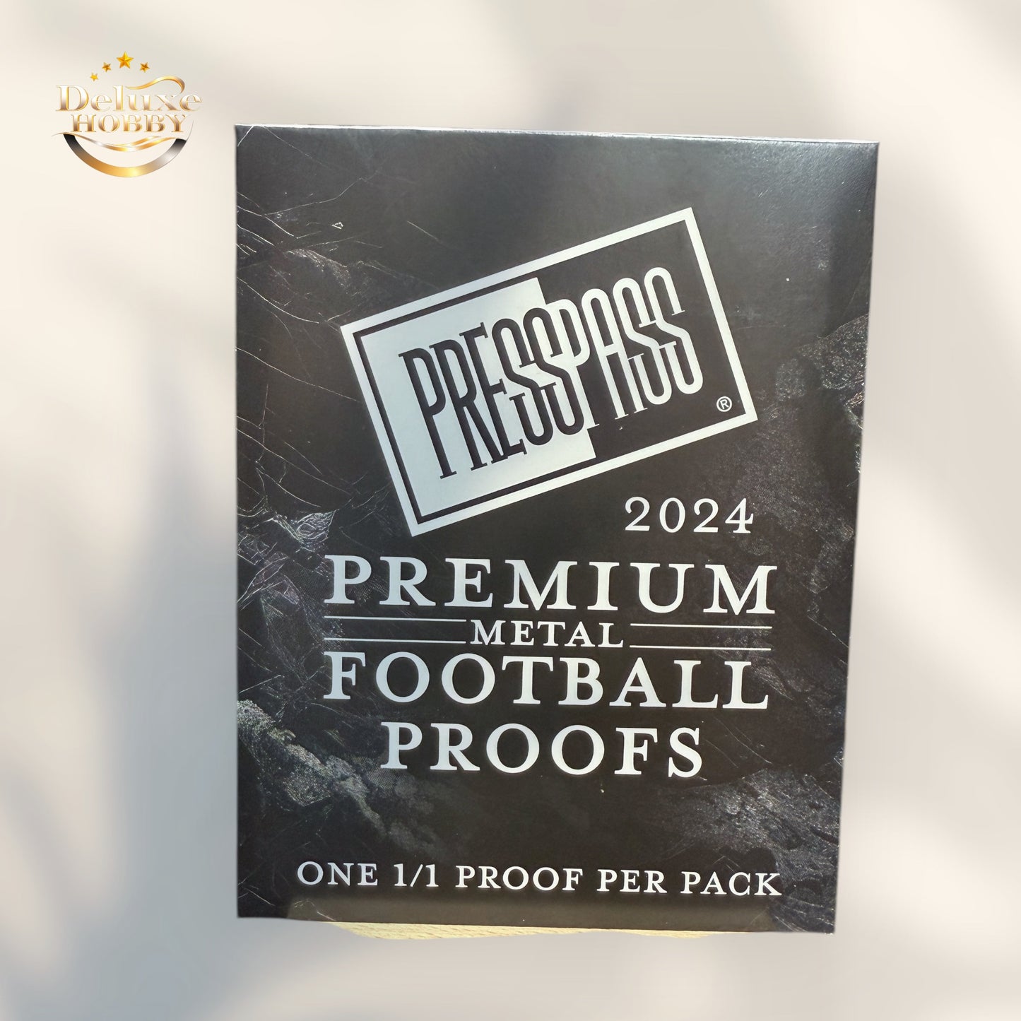 Leaf 2024 Premium Metal Football PressPass Proof. One 1/1 Proof Card