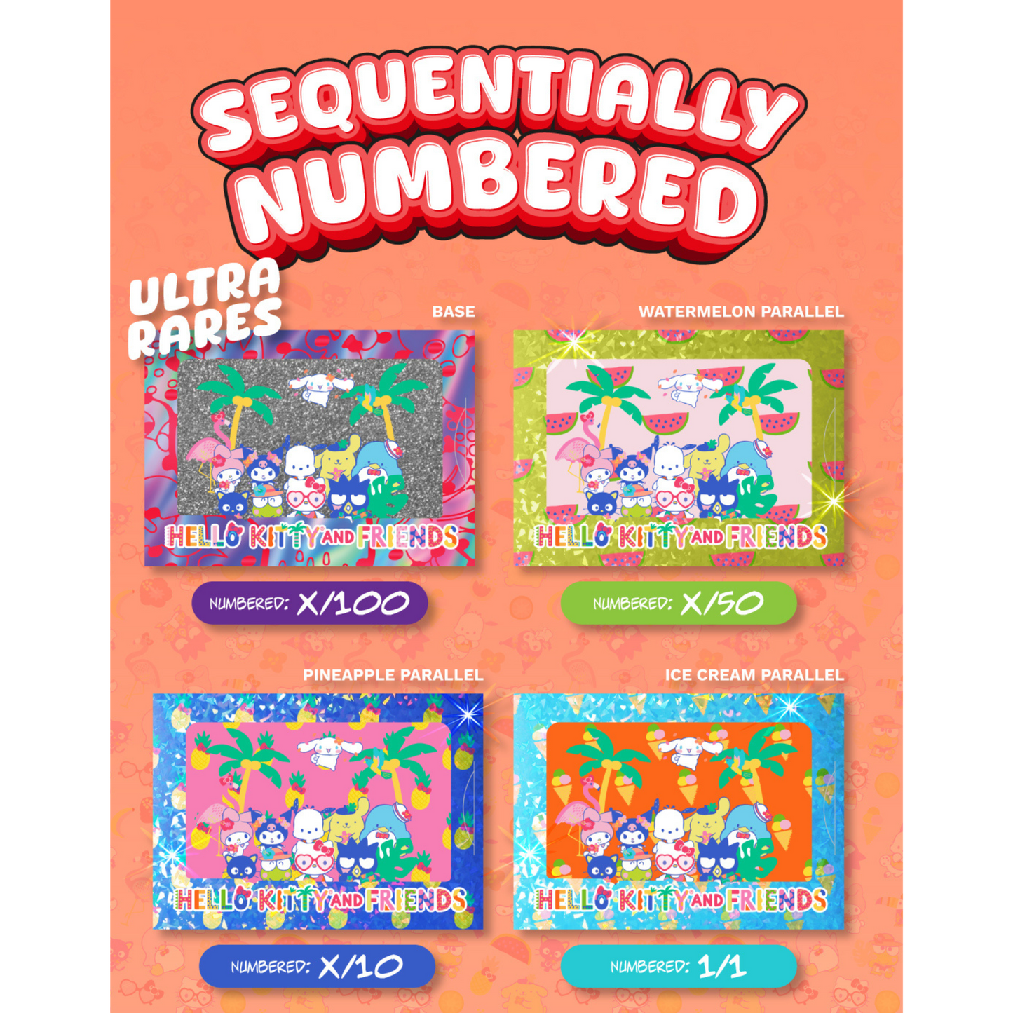 Hello Kitty Tropical CYBERCEL Trading Cards