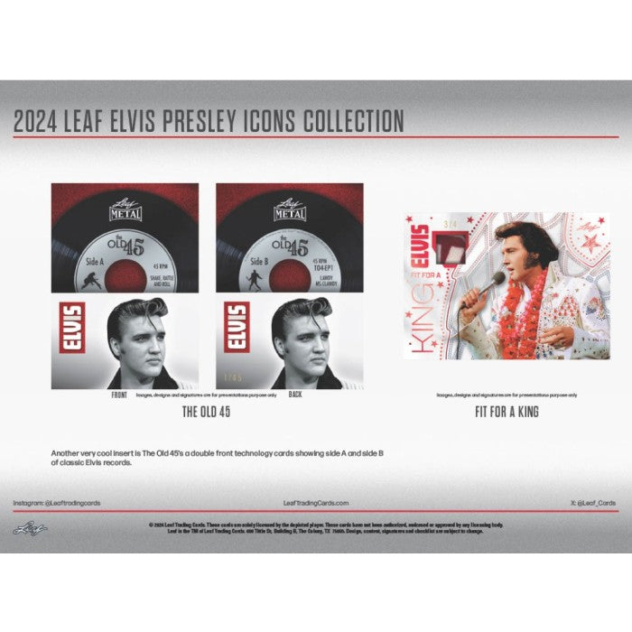 2024 Leaf Elvis Icons Collection Hobby Box