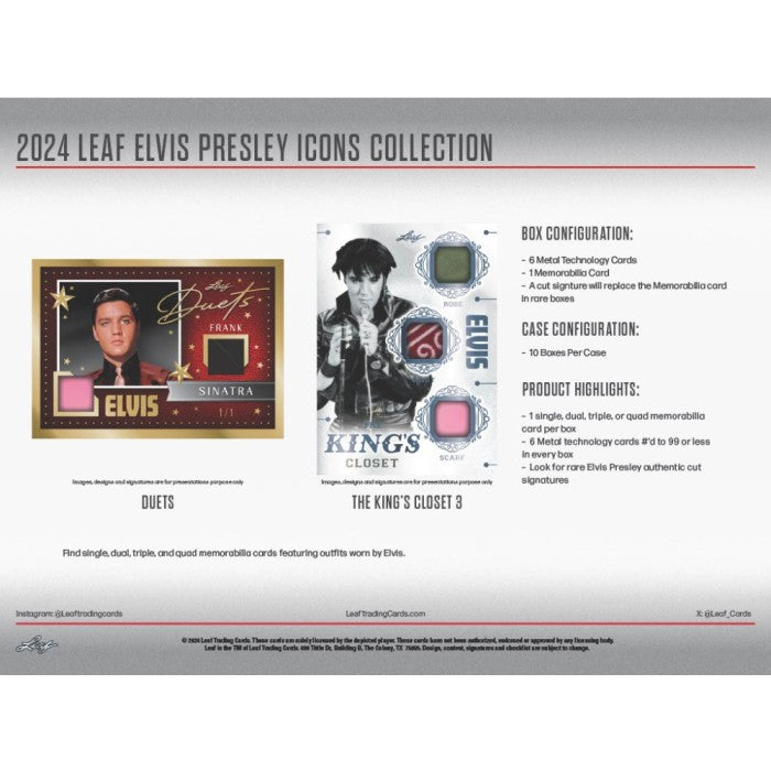 2024 Leaf Elvis Icons Collection Hobby Box