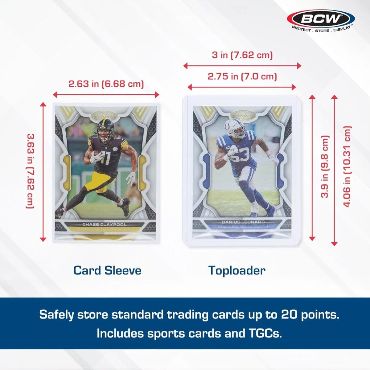 BCW 100 Count Card Sleeve and Toploader Combo Pack