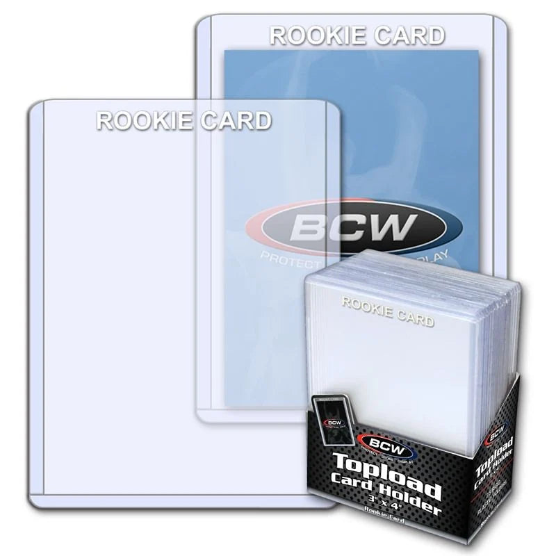 BCW 3x4 Topload Card Holder - Rookie Imprinted