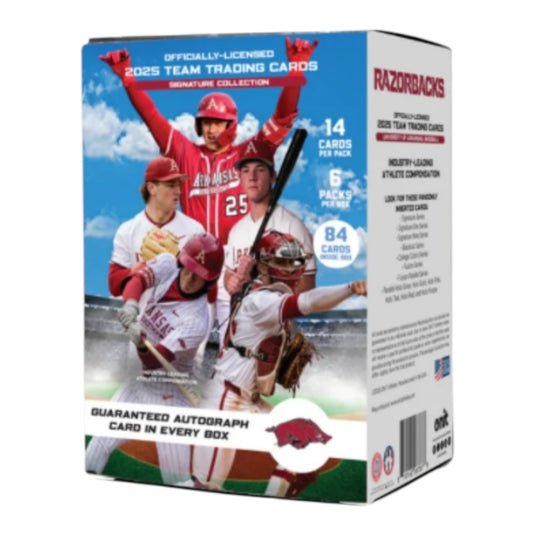 University of Arkansas® 2025 Baseball Trading Cards - Platinum Box with Guaranteed Autograph