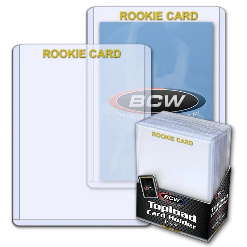 BCW 3x4 Topload Card Holder - Rookie Imprinted