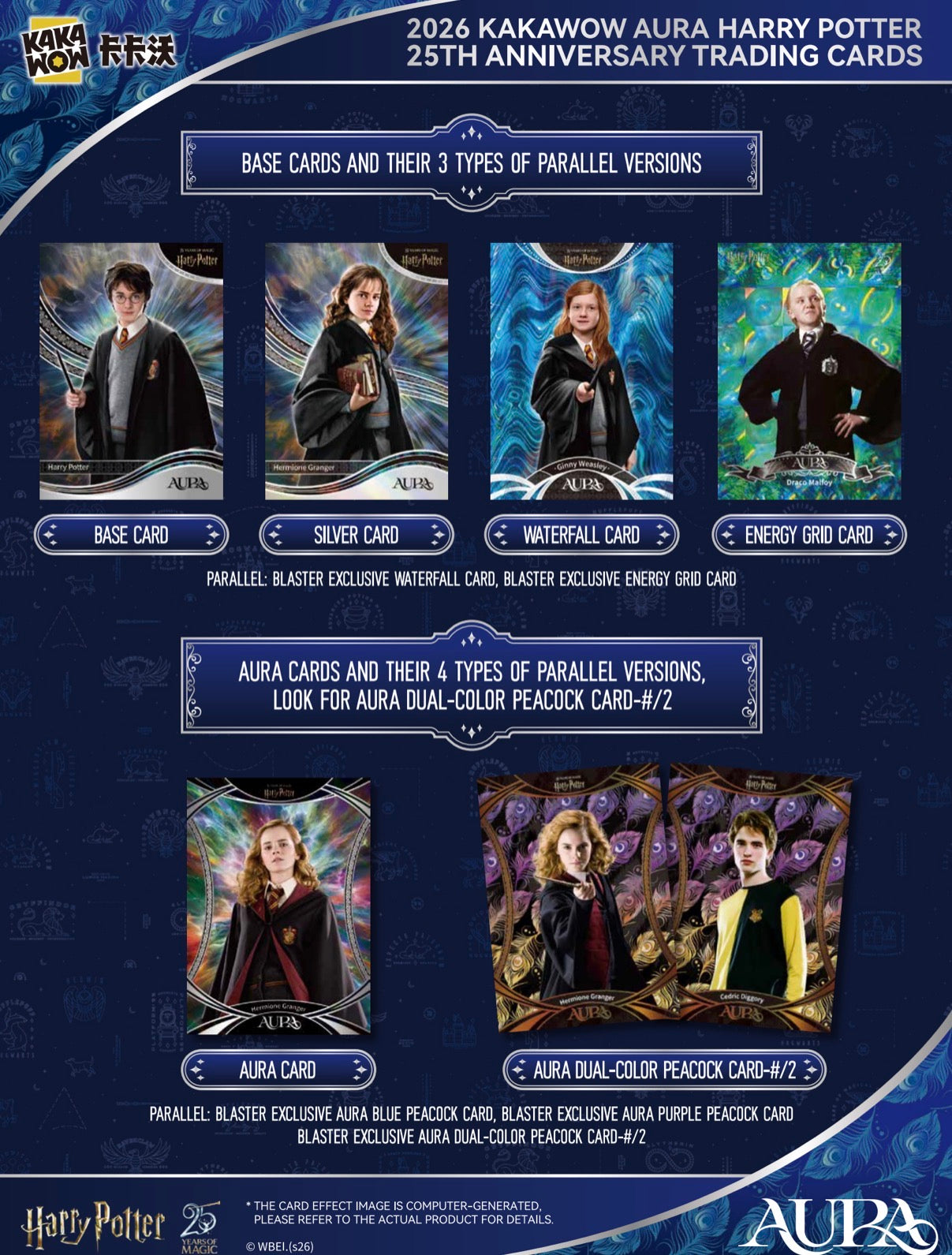 KAKAWOW AURA Harry Potter 25th Anniversary Trading Cards - Blaster Box