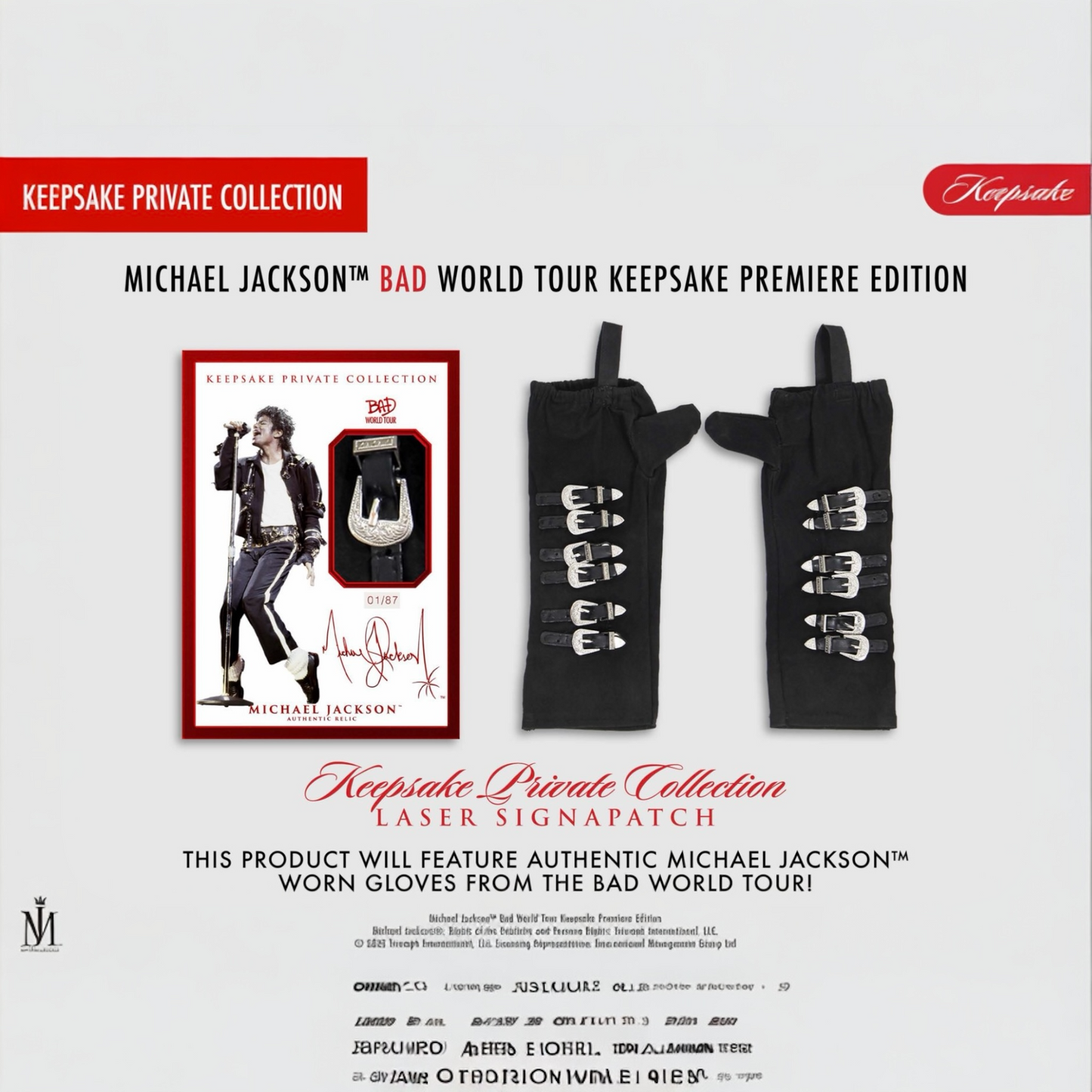 Michael Jackson Bad World Tour Keepsake Premiere Edition Hobby Box