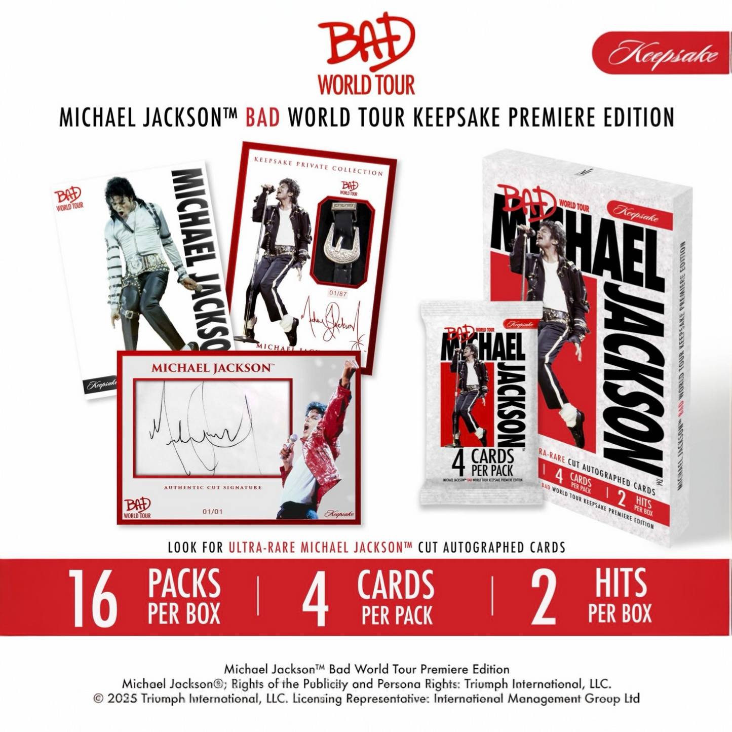 Michael Jackson Bad World Tour Keepsake Premiere Edition Hobby Box