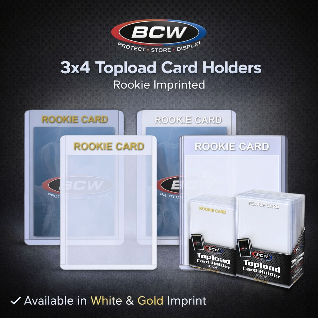 BCW 3x4 Topload Card Holder - Rookie Imprinted