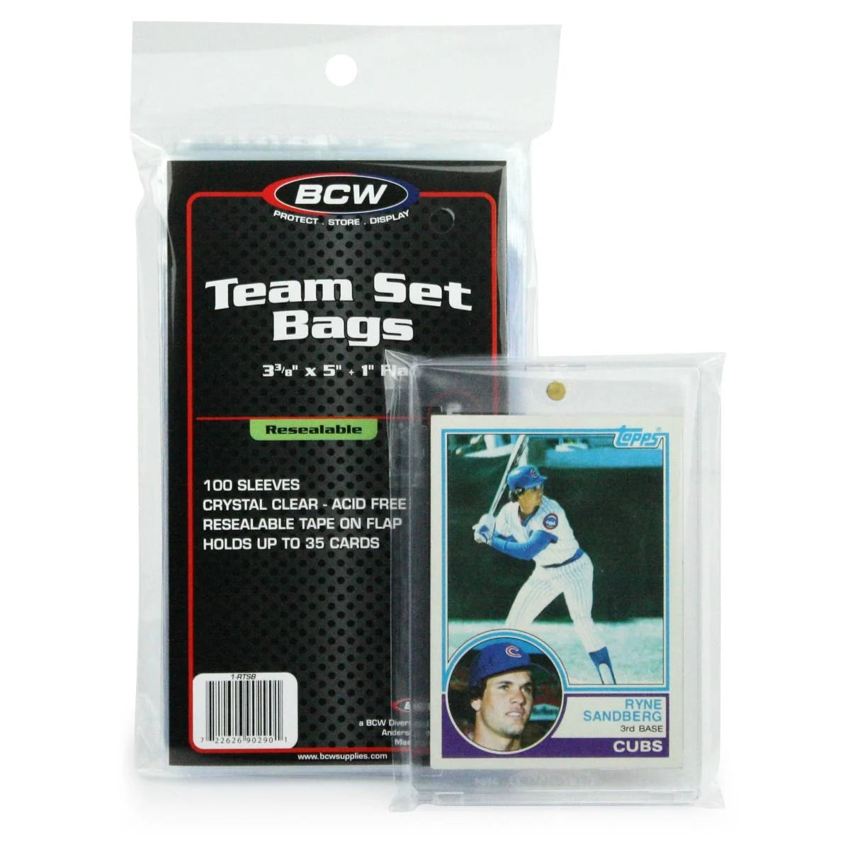BCW Resealable Team Set Bags - 100 Pack