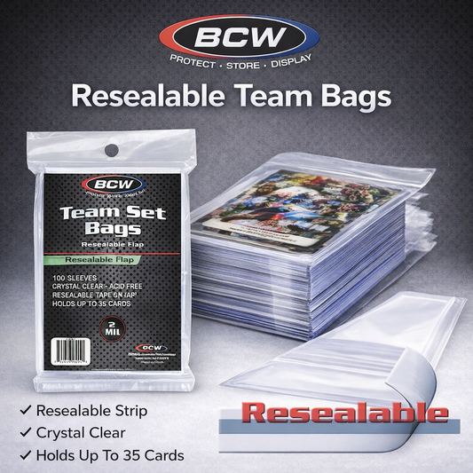 BCW Resealable Team Set Bags - 100 Pack