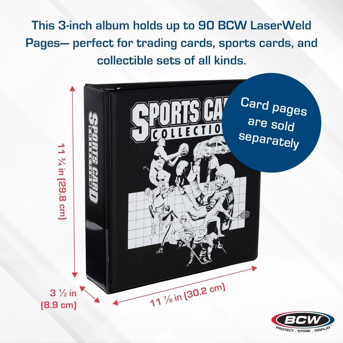 3 in. Album - Sports Card Collection - Black
