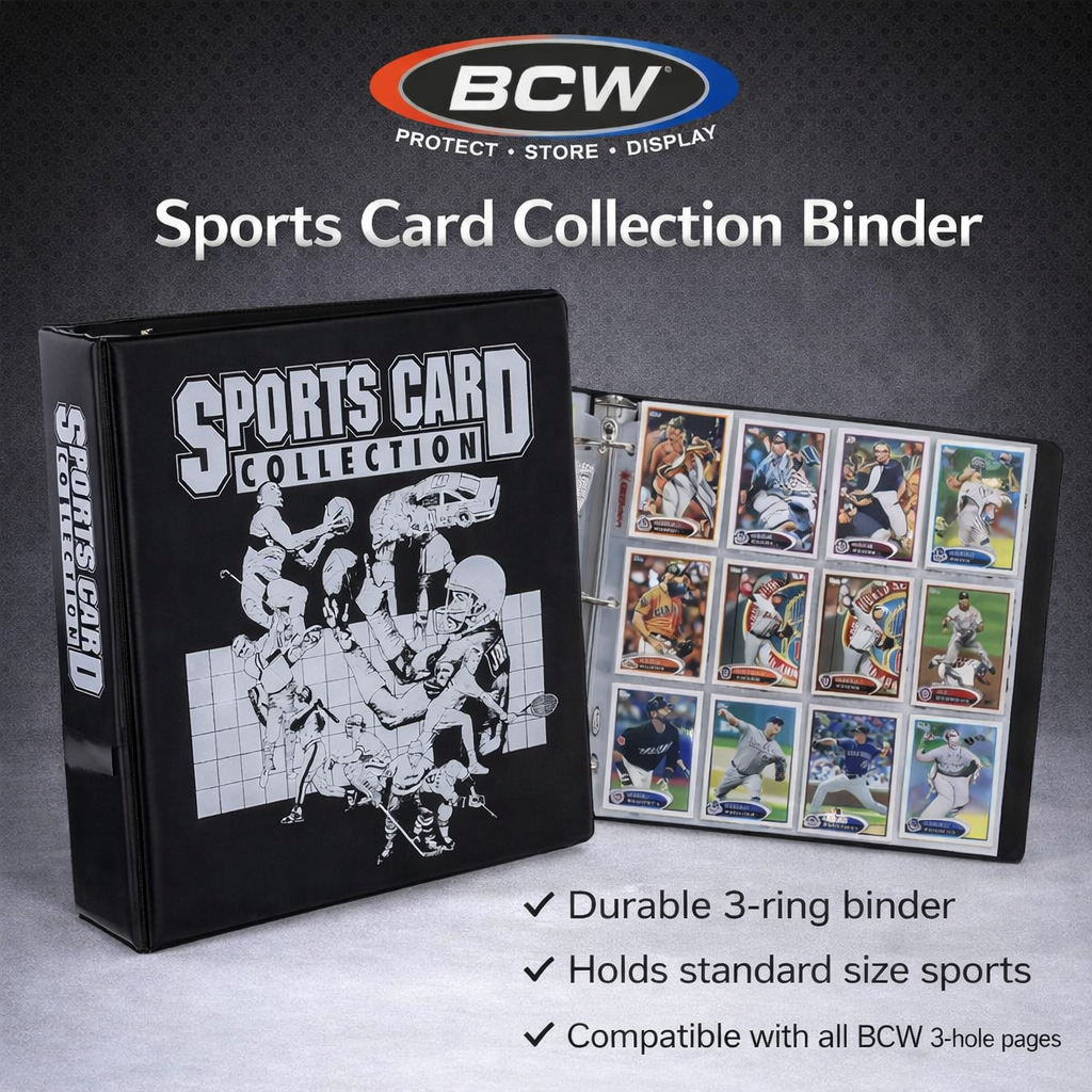 3 in. Album - Sports Card Collection - Black