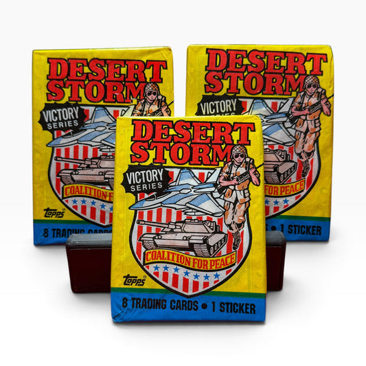 1991 Topps Desert Storm Victory Series Trading Cards – 3 Sealed Packs