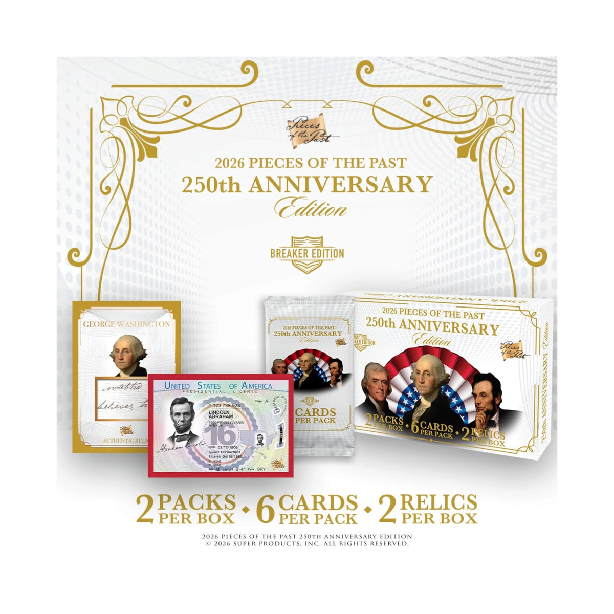 PRE-ORDER - 2026 Pieces of the Past 250th Anniversary Edition Breaker Box