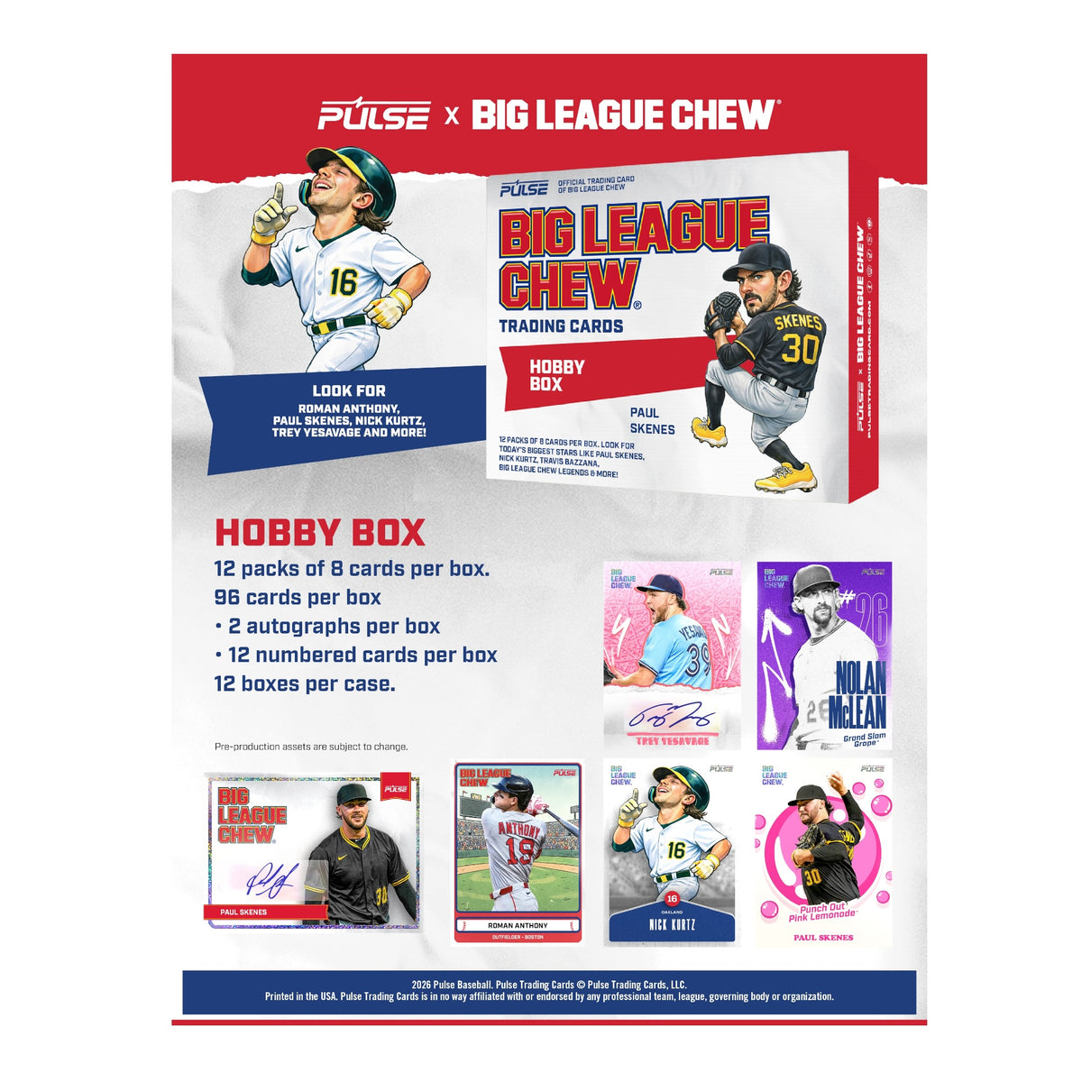 PRE-ORDER - 2026 Pulse x Big League Chew Baseball Hobby Box
