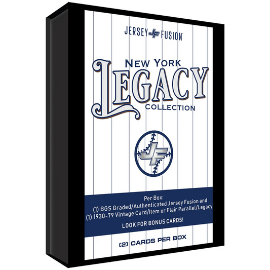 Jersey Fusion: New York Legacy Collection - 2 Cards/Items Per Box!