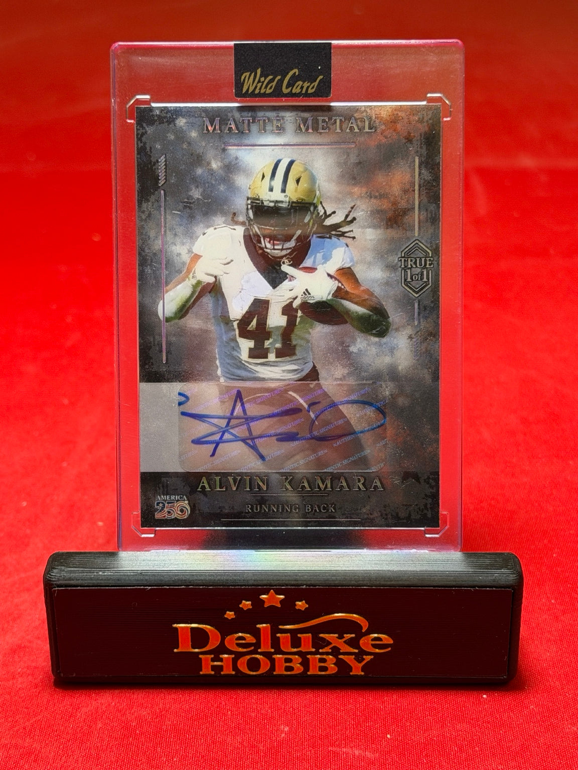 Alvin Kamara true 1/1 autograph actual front photograph