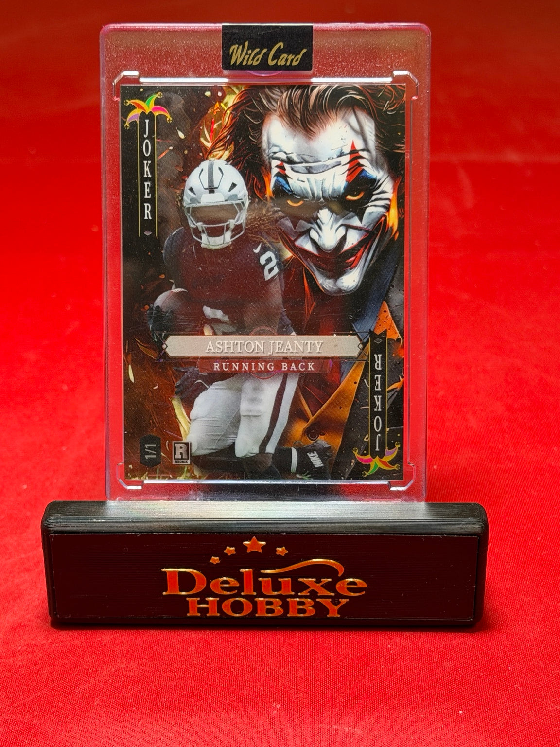 Ashton Jeanty Orange Flames 1/1 front