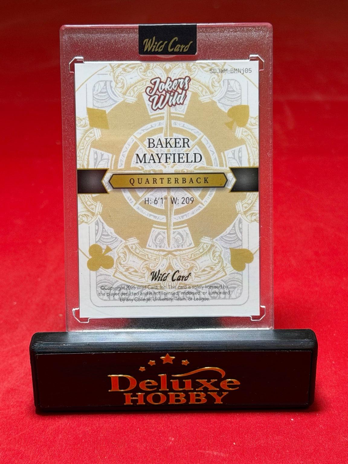 Baker Mayfield Jokers Wild 1/1 actual back photo