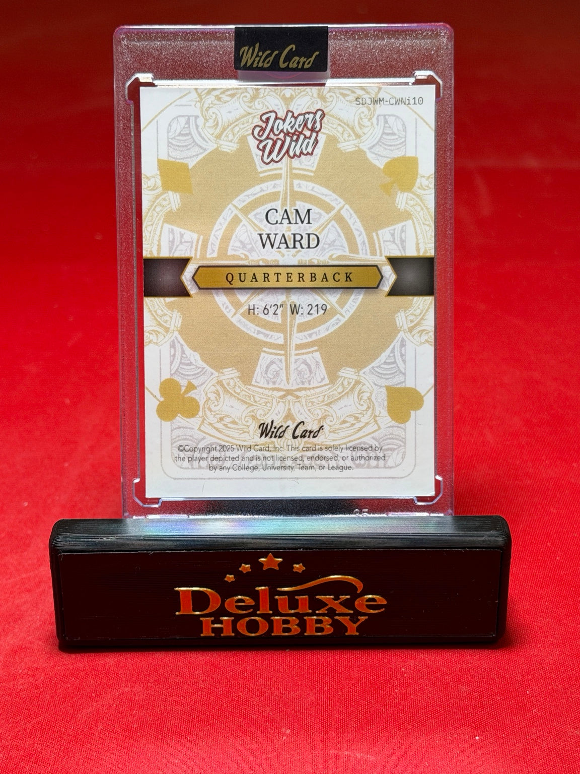 Cam Ward Jokers Wild rookie 1/1 back