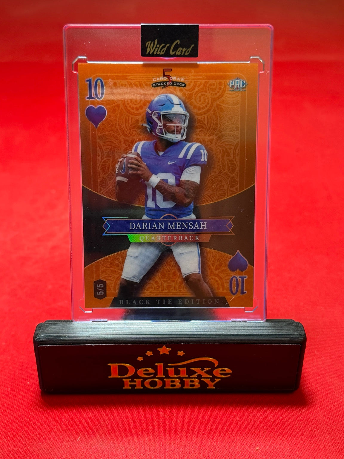 Darian Mensah orange Ten of Hearts 5/5 front