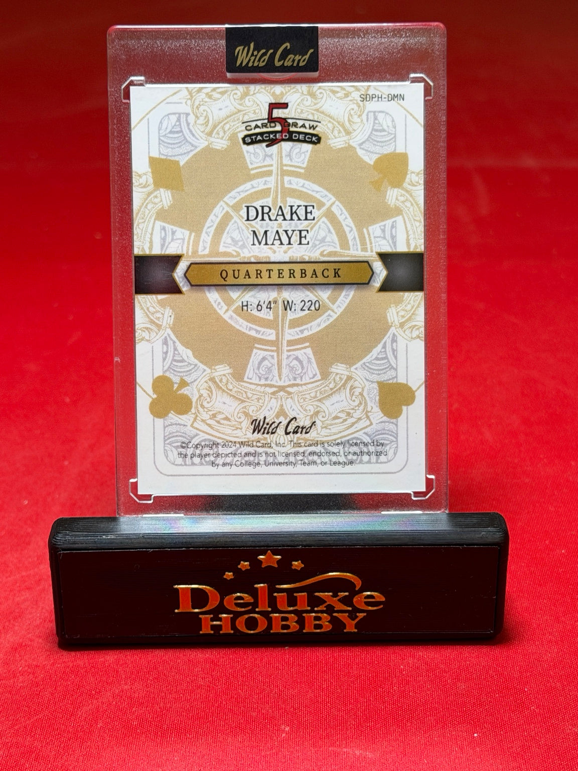 Drake Maye King of Hearts rookie 2/4 back