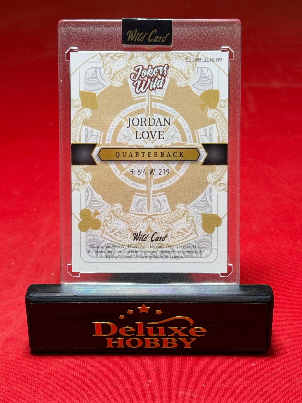 Jordan Love Jokers Wild actual back photograph