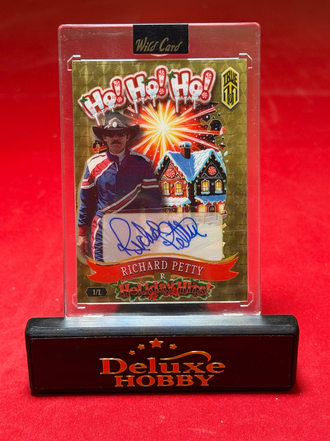 Richard Petty Holiday Hits True 1/1 autograph actual front photograph