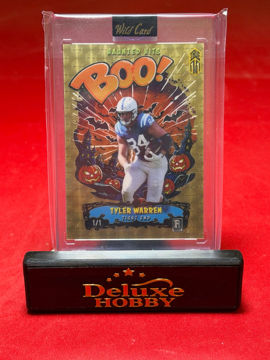 Tyler Warren BOO! Gold True 1/1 rookie front