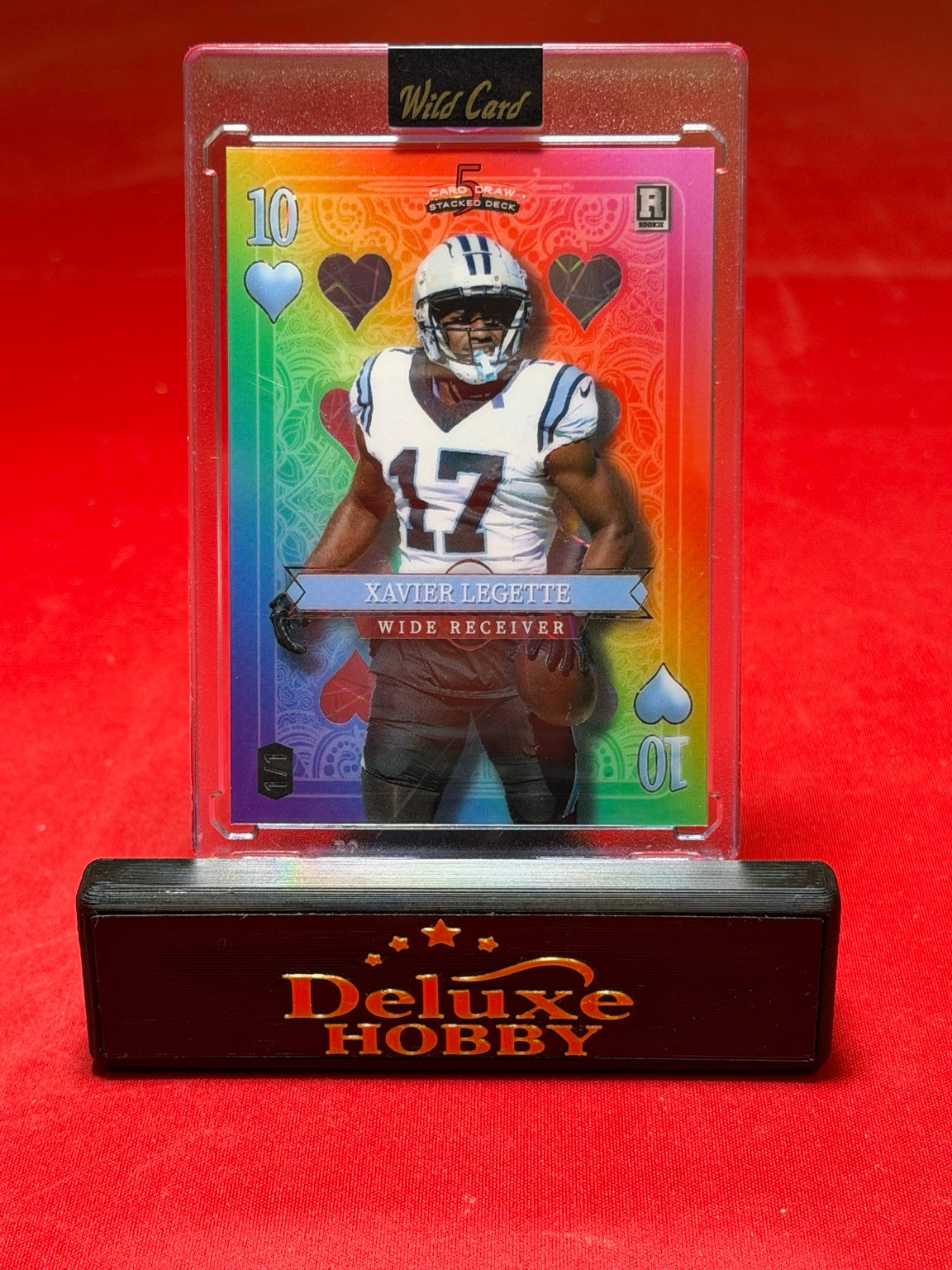 Xavier Legette 10 of Hearts rookie 1/1 front
